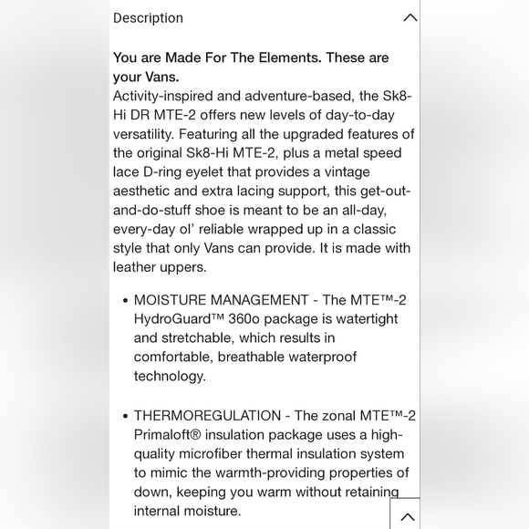 VANS SK8-HI DR MTE-2 - Ankle all-trac shoes, leather, black, size 7.5 - Picture 7 of 10